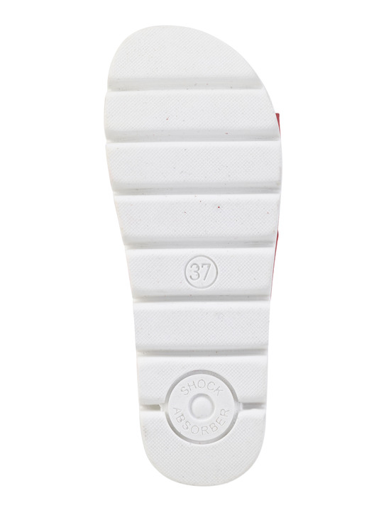 Sandaletten & Pantoletten - ELENA EDEN, sommerliche Damen-Pantoletten, aus Leder, in Größe 036 bis 042, in Farbe BLEU Ansicht 10