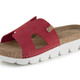 Sandaletten & Pantoletten - ELENA EDEN, sommerliche Damen-Pantoletten, aus Leder – Farbe ROT – Ansicht 1 Sandaletten & Pantoletten - ELENA EDEN, sommerliche Damen-Pantoletten, aus Leder, in Größe 036 bis 042, in Farbe BLEU – Farbe ROT – Ansicht 1