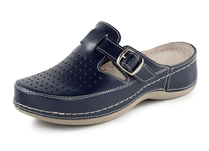 Sandaletten & Pantoletten - ELENA EDEN, sommerliche Damen-Clogs, Weite G, mit verstellbarer Schließe Ansicht 4 Sandaletten & Pantoletten - ELENA EDEN, sommerliche Damen-Clogs, Weite G, mit verstellbarer Schließe, in Größe 036 bis 042, in Farbe WEISS Ansicht 4