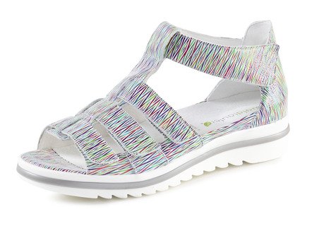 Waldläufer, bequeme Damen-Sandalen, Weite H, mit herausnehmbarem Fußbett