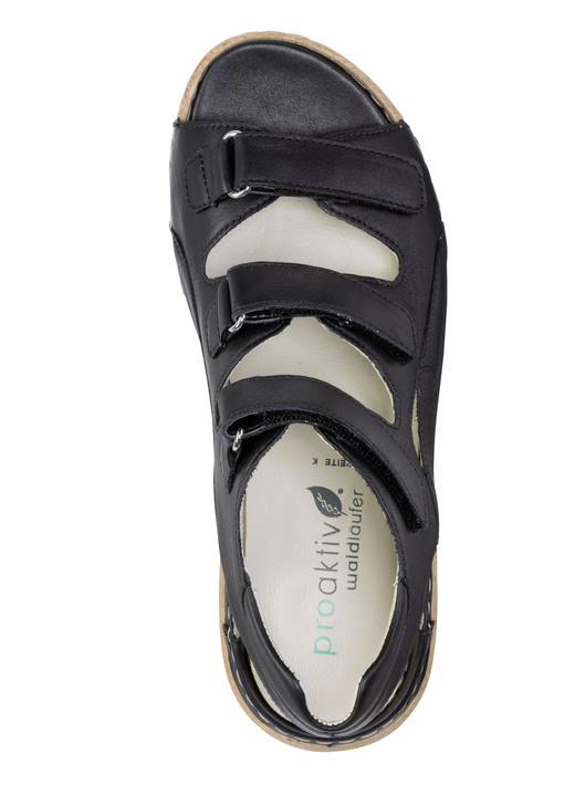 Sandaletten & Pantoletten - Waldläufer Sandale aus Leder, in Größe 4 bis 8 1/2, in Farbe SCHWARZ Ansicht 2