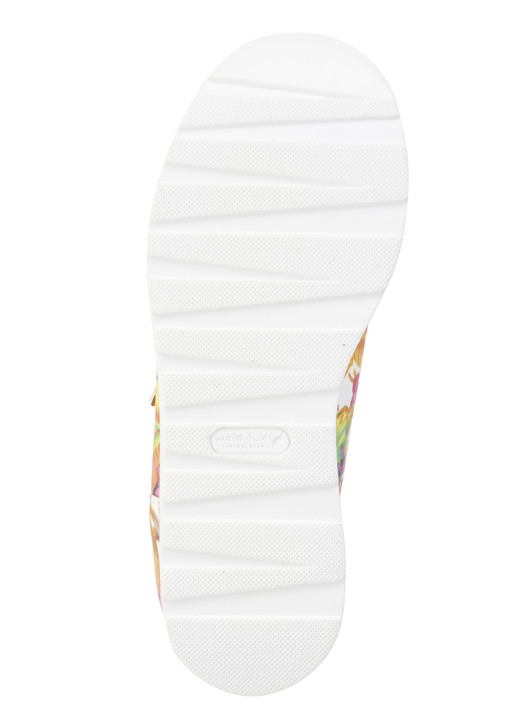 Sport- & Freizeitschuhe - Waldläufer Sneaker aus beschichtetem, floral bedrucktem Textilmaterial, in Größe 3 1/2 bis 8, in Farbe WEISS-BUNT Ansicht 3