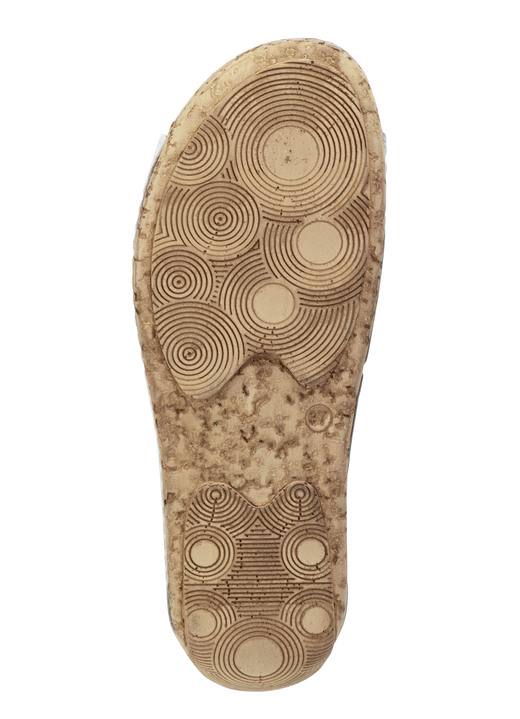 Sandaletten & Pantoletten - ELENA EDEN, sommerliche Damen-Pantoletten, aus Leder, in Größe 035 bis 042, in Farbe WEISS Ansicht 3