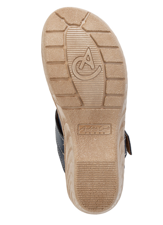 - Andrea Conti Clog aus Nappaleder mit Knitter-Struktur, in Größe 036 bis 041, in Farbe DUNKELBLAU Ansicht 3