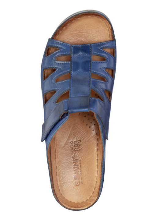 Sandaletten & Pantoletten - Gemini Pantolette aus teilweise schattiertem Rind-Nappaleder, in Größe 036 bis 042, in Farbe MARINE Ansicht 2