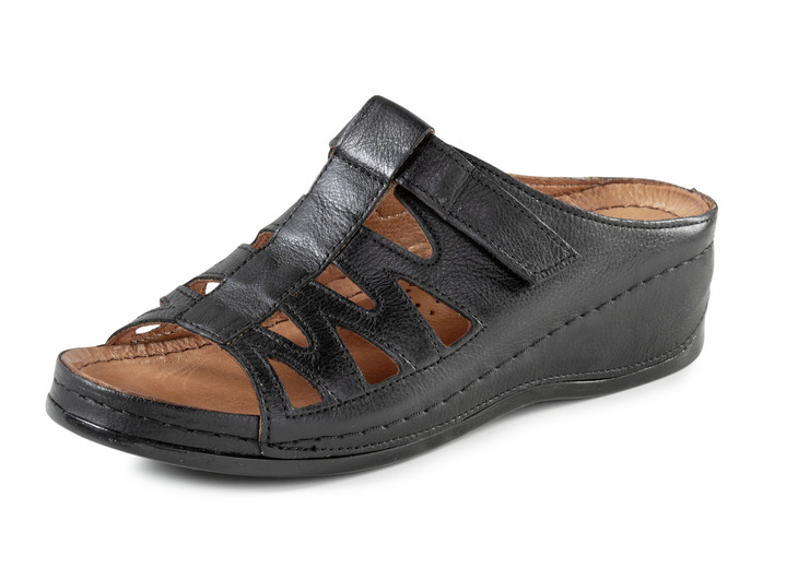 Sandaletten & Pantoletten - Gemini Pantolette aus teilweise schattiertem Rind-Nappaleder, in Größe 036 bis 042, in Farbe MARINE Ansicht 10