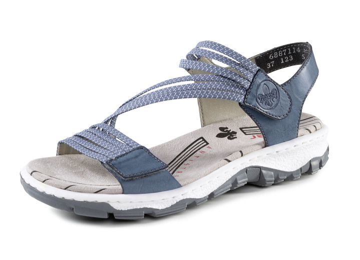 Sport- & Freizeitschuhe - Rieker, sportliche Damen-Sandalen, mit zwei Klettspangen, in Größe 036 bis 042, in Farbe BLAU Ansicht 1