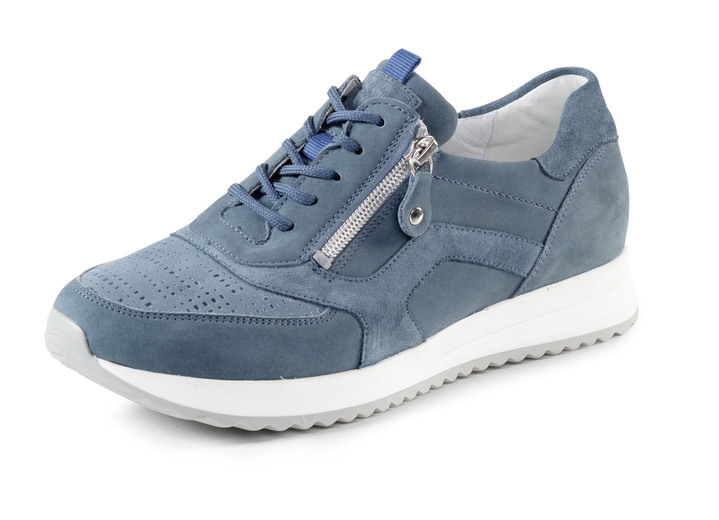 Slipper & Schnürschuhe - Waldläufer, bequeme Damen-Schnürschuhe, Weite H, mit herausnehmbarem Fußbett, in Größe 3 1/2 bis 8, in Farbe JEANS Ansicht 1