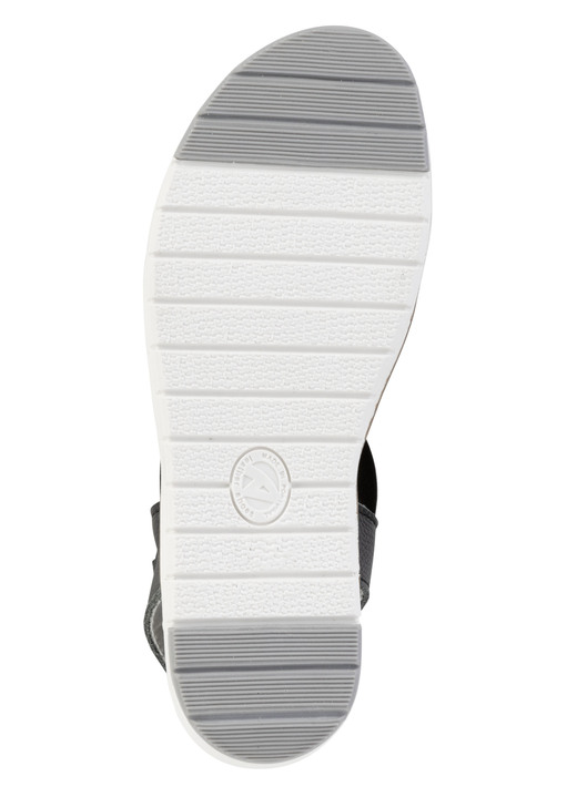 Sandaletten & Pantoletten - ELENA EDEN Sandale mit praktischen Elastik-Bandagen, in Größe 036 bis 042, in Farbe SCHWARZ Ansicht 3