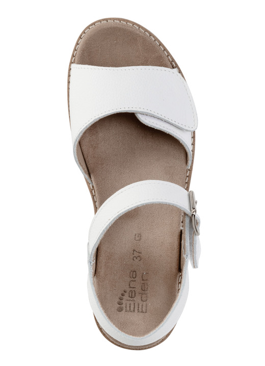 Sandaletten & Pantoletten - ELENA EDEN, bequeme Damen-Sandaletten, Weite H, mit herausnehmbarem Fußbett Ansicht 2 Sandaletten & Pantoletten - ELENA EDEN, bequeme Damen-Sandaletten, Weite H, mit herausnehmbarem Fußbett, in Größe 035 bis 041, in Farbe WEISS Ansicht 2