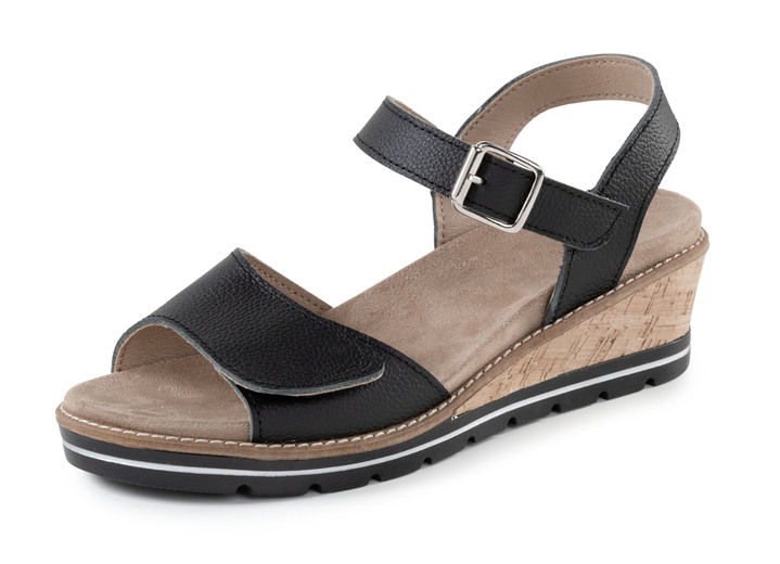 Sandaletten & Pantoletten - ELENA EDEN, bequeme Damen-Sandaletten, Weite H, mit herausnehmbarem Fußbett Ansicht 4 Sandaletten & Pantoletten - ELENA EDEN, bequeme Damen-Sandaletten, Weite H, mit herausnehmbarem Fußbett, in Größe 035 bis 041, in Farbe WEISS Ansicht 4