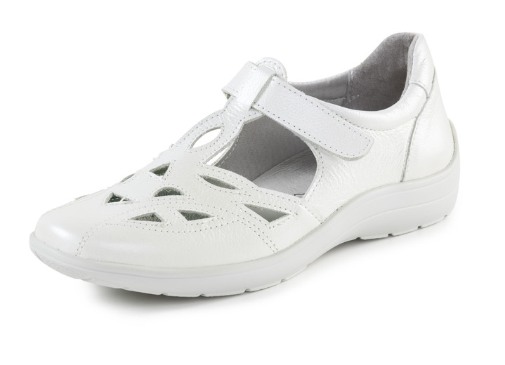 - ELENA EDEN Slipper mit luftigen Durchbrüchen, in Größe 036 bis 042, in Farbe PERLWEISS Ansicht 1