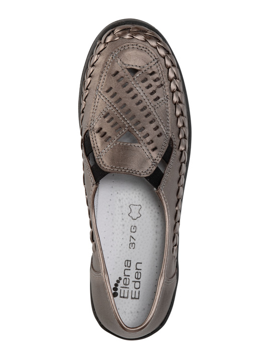 Slipper & Schnürschuhe - ELENA EDEN Slipper luftig durchbrochen und mit Flechtdurchzug, in Größe 036 bis 042, in Farbe SCHWARZ Ansicht 5