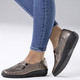 Slipper & Schnürschuhe - ELENA EDEN Slipper luftig durchbrochen und mit Flechtdurchzug – Farbe BRONZE – Ansicht 4 Slipper & Schnürschuhe - ELENA EDEN Slipper luftig durchbrochen und mit Flechtdurchzug, in Größe 036 bis 042, in Farbe SCHWARZ – Farbe BRONZE – Ansicht 4