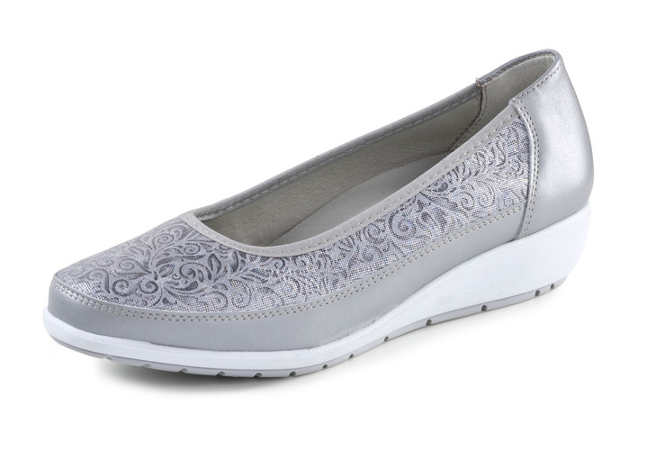 Pumps & Ballerina - ELENA EDEN, bequeme Damen-Ballerinas, Weite G, mit herausnehmbarem Fußbett, in Größe 035 bis 041, in Farbe TAUPE Ansicht 4