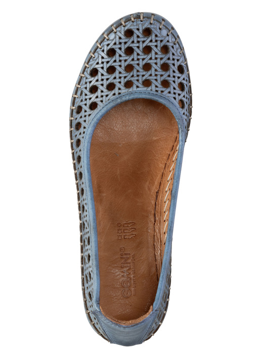 Pumps & Ballerina - Gemini, sommerliche Damen-Pumps, Weite G, aus Leder, in Größe 036 bis 042, in Farbe JEANS Ansicht 2