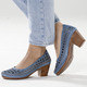 Pumps & Ballerina - Gemini, sommerliche Damen-Pumps, Weite G, aus Leder, in Größe 036 bis 042, in Farbe JEANS – Farbe JEANS – Ansicht 4