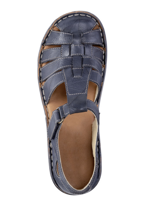 Slipper & Schnürschuhe - ELENA EDEN, sommerliche Damen-Slipper, Weite G, mit Klettspange Ansicht 2 Slipper & Schnürschuhe - ELENA EDEN, sommerliche Damen-Slipper, Weite G, mit Klettspange, in Größe 036 bis 043, in Farbe JEANS Ansicht 2
