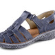 Slipper & Schnürschuhe - ELENA EDEN, sommerliche Damen-Slipper, Weite G, mit Klettspange – Farbe JEANS – Ansicht 1 Slipper & Schnürschuhe - ELENA EDEN, sommerliche Damen-Slipper, Weite G, mit Klettspange, in Größe 036 bis 043, in Farbe JEANS – Farbe JEANS – Ansicht 1