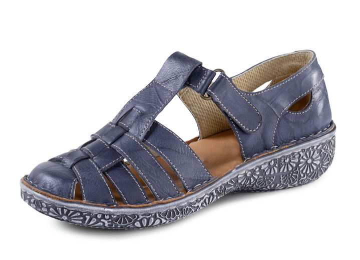 Damen - ELENA EDEN, sommerliche Damen-Slipper, Weite G, mit Klettspange, in Größe 036 bis 043, in Farbe WEISS Ansicht 4