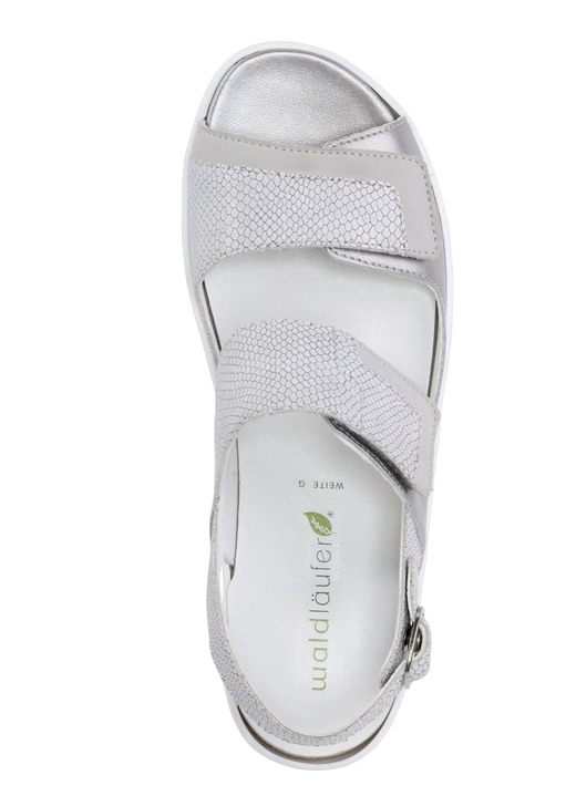 - Waldläufer Sandale aus Nappa- und Nubukleder, in Größe 3 1/2 bis 8, in Farbe MATTSILBER-GRAU Ansicht 2