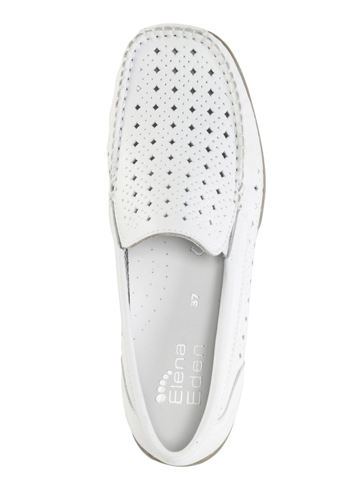 Slipper & Schnürschuhe - ELENA EDEN, sommerliche Damen-Slipper, Weite H, mit herausnehmbarem Fußbett, in Größe 036 bis 042, in Farbe WEISS Ansicht 2