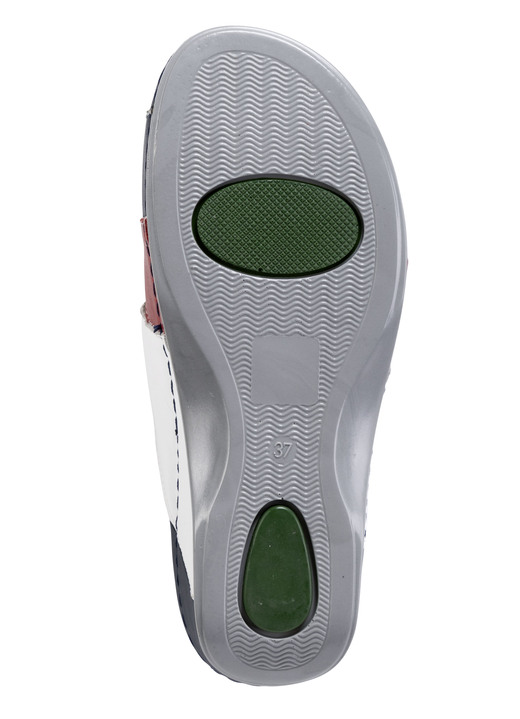 - Mubb Pantolette aus Nappaleder mit Metallschmuck, in Größe 036 bis 042, in Farbe BLAU-ROT-WEISS Ansicht 3