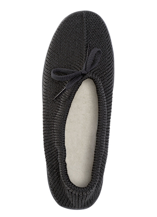 Slipper & Schnürschuhe - Slipper aus elastischem Strickmaterial mit Schnürung Ansicht 2 Slipper & Schnürschuhe - Slipper aus elastischem Strickmaterial mit Schnürung, in Größe 036 bis 042, in Farbe SCHWARZ Ansicht 2