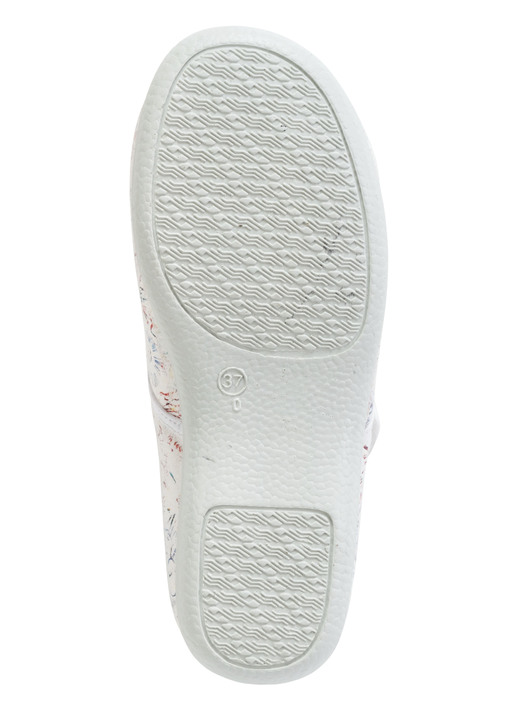 - Spangenschuh mit floralem Muster, in Größe 036 bis 042, in Farbe WEISS Ansicht 3