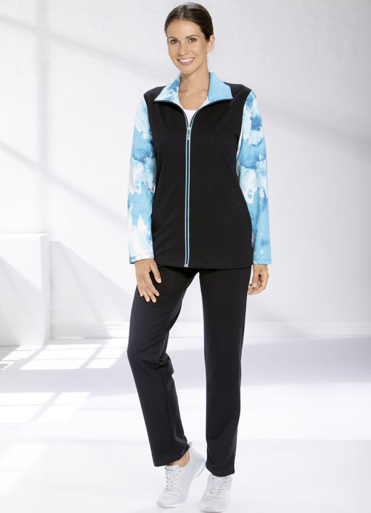 Freizeitanzüge - Freizeitanzug mit Seitentaschen, in Größe 019 bis 050, in Farbe MARINE-TÜRKIS Ansicht 2