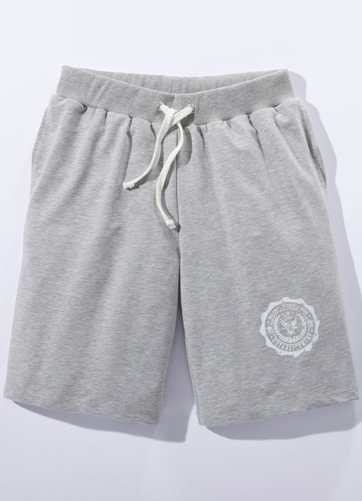 Freizeithosen - Shorts in 3 Farben, in Größe 046 bis 060, in Farbe SILBERGRAU MELIERT Ansicht 1