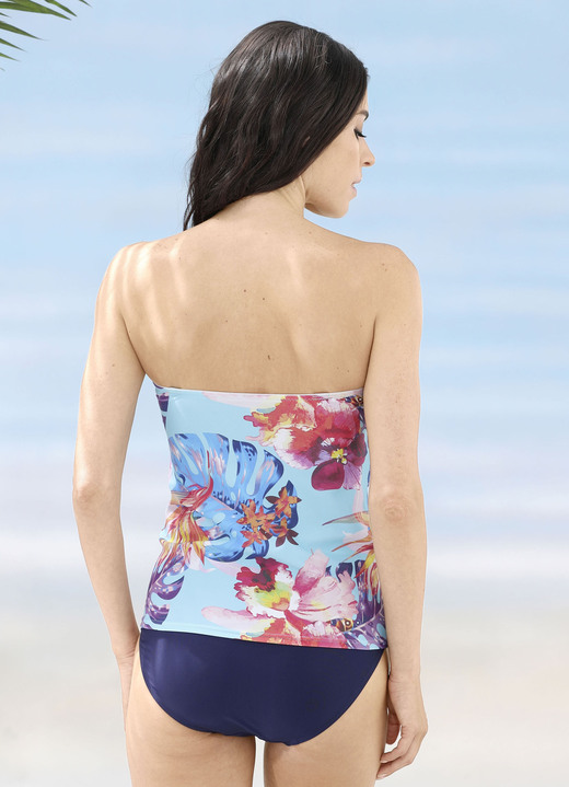Tankinis - Laurina Tankini mit verstell- und abnehmbaren Trägern und Softschalen Ansicht 2 Tankinis - Laurina Tankini mit verstell- und abnehmbaren Trägern und Softschalen, in Größe 036 bis 052, in Cup B, in Farbe HELLBLAU-BUNT Ansicht 2