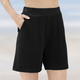 Freizeithosen - Shorts aus Frottierstretch – Farbe SCHWARZ Freizeithosen - Shorts aus Frottierstretch, in Größe 036 bis 054, in Farbe TÜRKIS