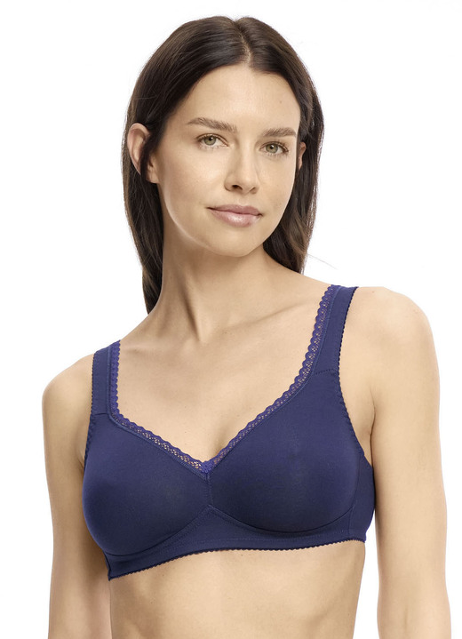 - Susa BH mit hohem Baumwollanteil, in Größe 075 bis 095, in Cup A, in Farbe MARINE Ansicht 2