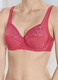 Bügel-BH - Zauberhafter Format Bügel-BH mit Elastikspitze, in Größe 075 bis 105, in Cup F, in Farbe ROT – Farbe ROT – Ansicht 3