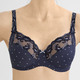 Bügel-BH - Felina Bügel-BH mit kontrastfarbener Stickerei, in Größe 075 bis 100, in Cup F, in Farbe MARINE – Farbe MARINE – Ansicht 2