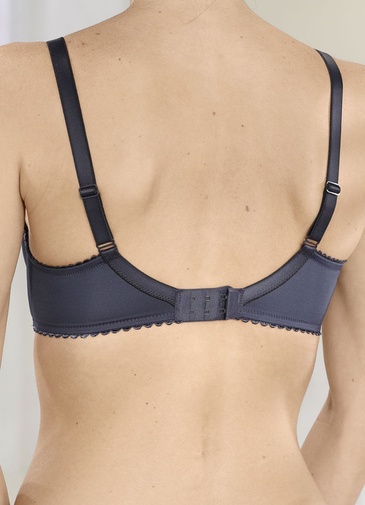 Bügel-BH - Felina Bügel-BH mit kontrastfarbener Stickerei, in Größe 075 bis 100, in Cup F, in Farbe MARINE Ansicht 3