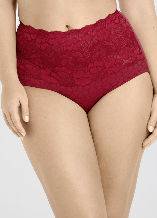 Slips - Miss Mary Miederslip mit unterlegter Elastikspitze im Vorderteil Ansicht 5 Slips - Miss Mary Miederslip mit unterlegter Elastikspitze im Vorderteil, in Größe 038 bis 056, in Farbe WEISS Ansicht 5