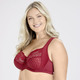 Bügel-BH - Miss Mary Bügel-BH mit strukturiertem Vorderteil – Farbe ROT – Ansicht 4 Bügel-BH - Miss Mary Bügel-BH mit strukturiertem Vorderteil, in Größe 075 bis 110, in Cup F, in Farbe FLIEDER – Farbe ROT – Ansicht 4