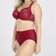Bügel-BH - Miss Mary Bügel-BH mit strukturiertem Vorderteil – Farbe ROT – Ansicht 3 Bügel-BH - Miss Mary Bügel-BH mit strukturiertem Vorderteil, in Größe 075 bis 110, in Cup F, in Farbe FLIEDER – Farbe ROT – Ansicht 3