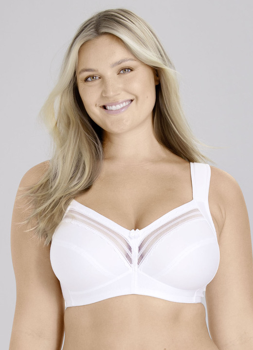 Soft-BH - Miss Mary BH mit hohem Baumwollanteil, in Größe 075 bis 105, in Cup C, in Farbe WEISS Ansicht 1