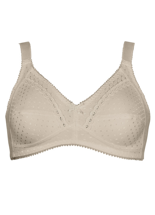Soft-BH - Naturana BH mit Jacquard-Dessin Ansicht 2 Soft-BH - Naturana BH mit Jacquard-Dessin, in Größe 075 bis 100, in Cup C, in Farbe PUDER Ansicht 2