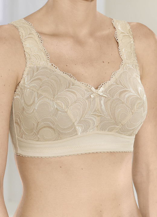 Soft-BH - BH mit Elastikspitze, in Größe 080 bis 115, in Cup D, in Farbe BEIGE Ansicht 1