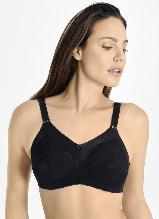 Soft-BH - Sassa Zweierpack BH, in Größe 075 bis 110, in Cup D, in Farbe 1X WEISS, 1X SCHWARZ Ansicht 2