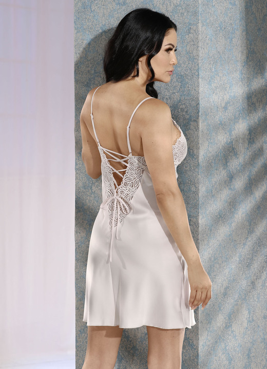 Dessous - LingaDore Negligé mit hübscher Elastikspitze, in Größe 3XL (46) bis XXL (44), in Farbe PUDER Ansicht 2