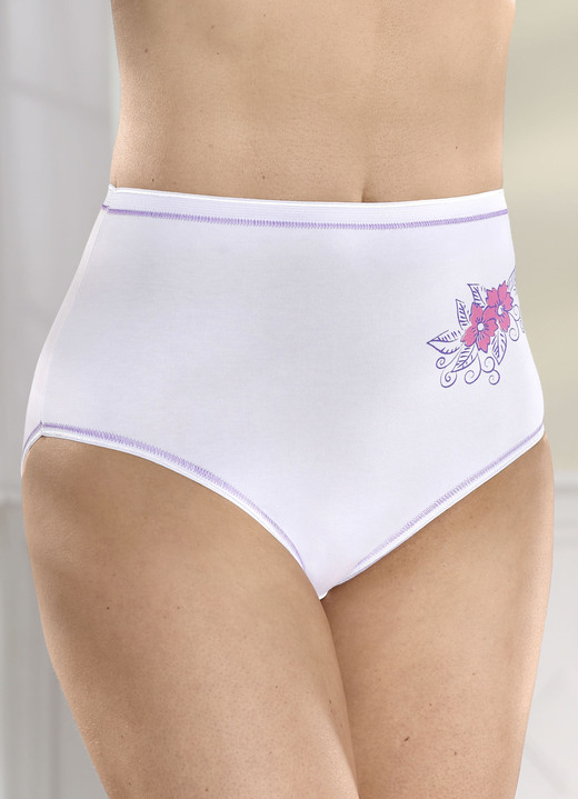 - Laurina Viererpack Slips, in Größe 038 bis 056, in Farbe WEISS