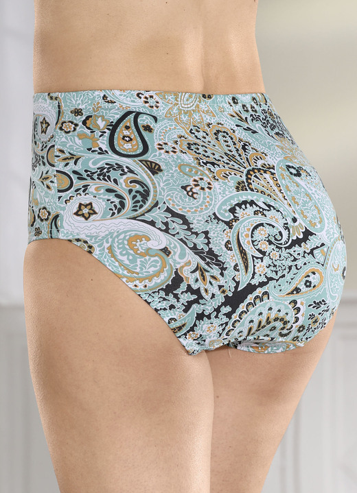 - Fünferpack Slips mit buntem Druckdessin, in Größe 038 bis 056, in Farbe JADE-MESSING-BUNT Ansicht 2