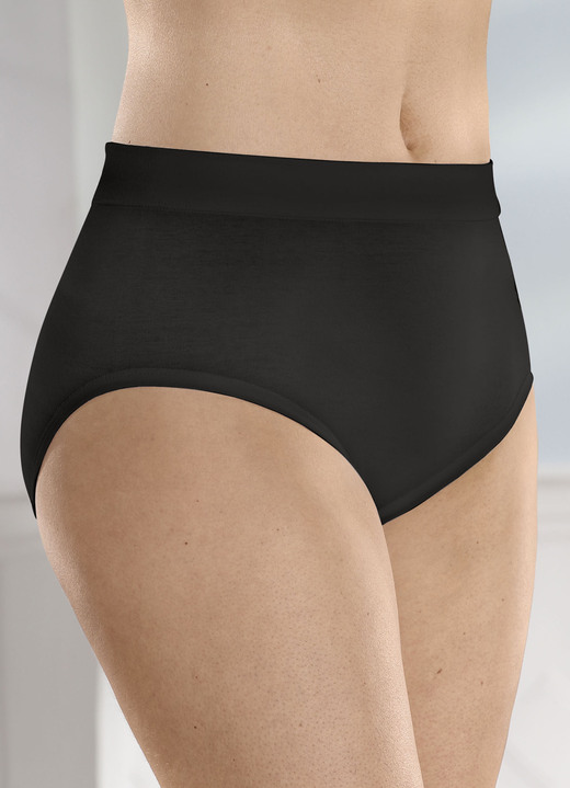 Slips - Dreierpack Slips mit bequemem Weichbund, in Größe L (44/46) bis XXL (52/54), in Farbe WEISS Ansicht 4