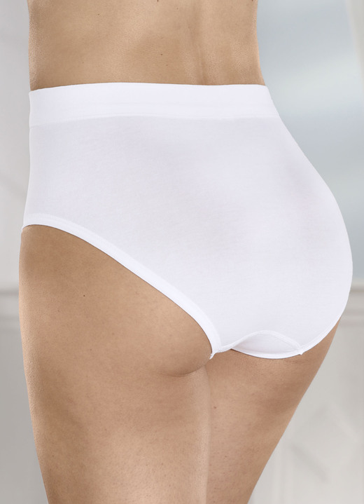 Slips - Dreierpack Slips mit bequemem Weichbund, in Größe L (44/46) bis XXL (52/54), in Farbe GRAU MELIERT Ansicht 3