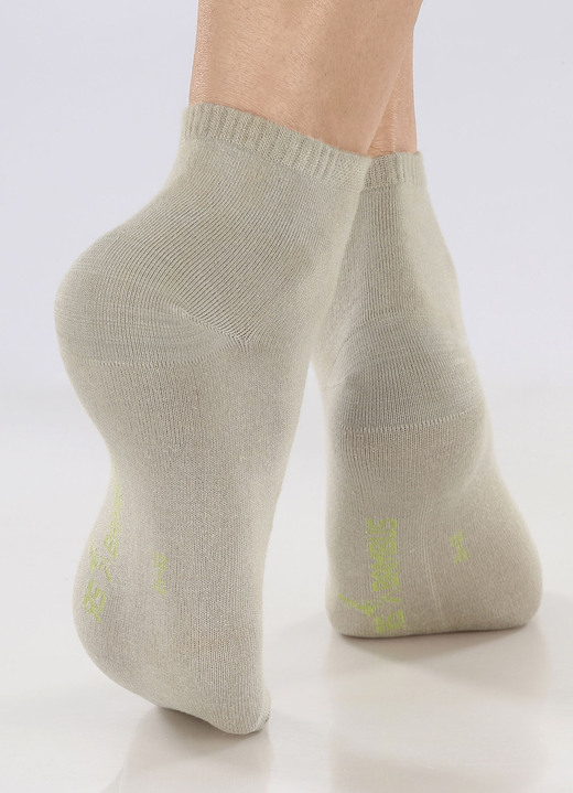 Strümpfe & Strumpfhosen - Sechserpack Socken mit Softrand, in Größe 1 (Schuhgr. 35-38) bis 3 (Schuhgr. 43-46), in Farbe 3X BEIGE, 3X WEISS Ansicht 1